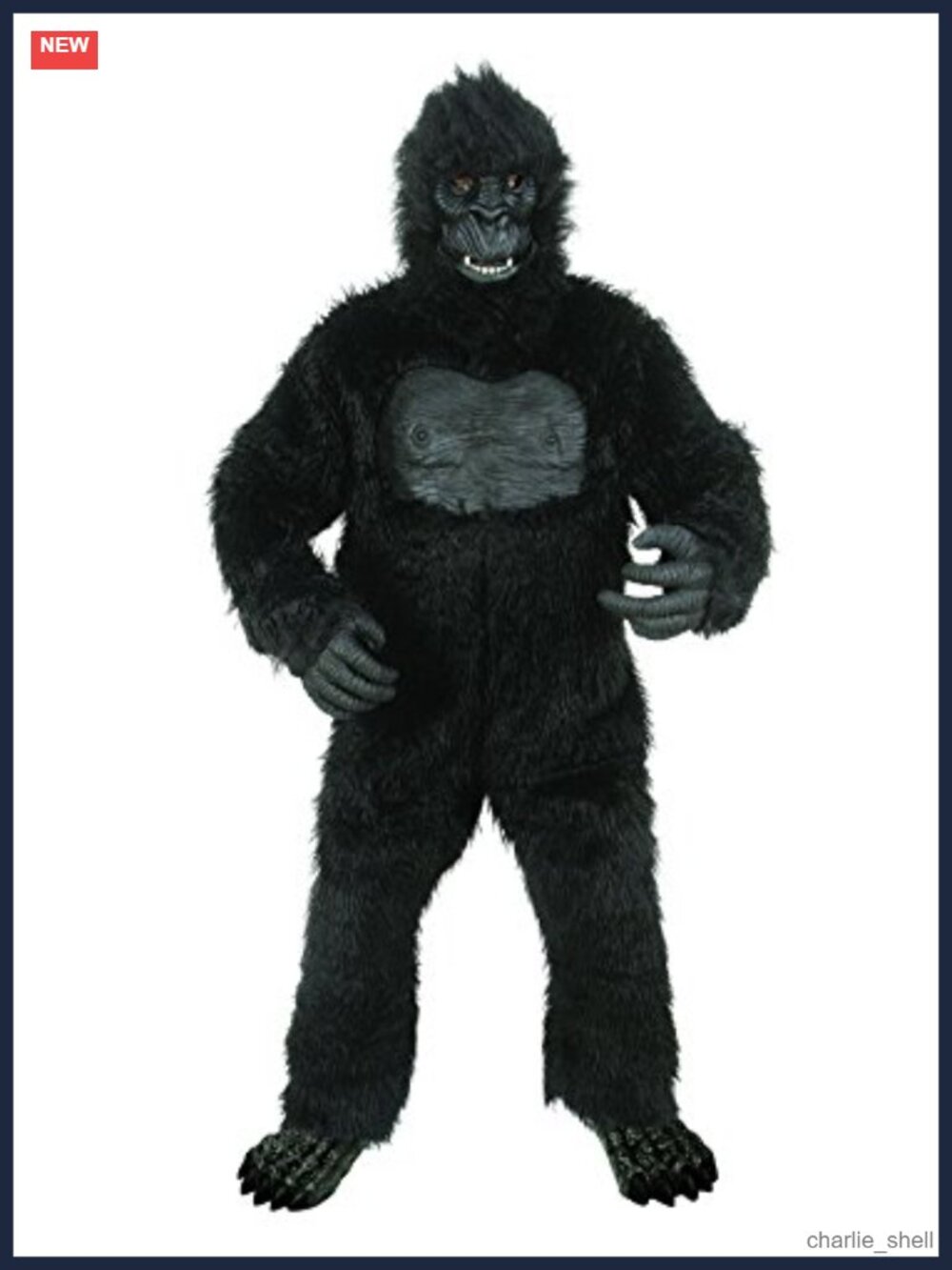 Deluxe Gorilla Costume with Feet Halloween Adult One Size